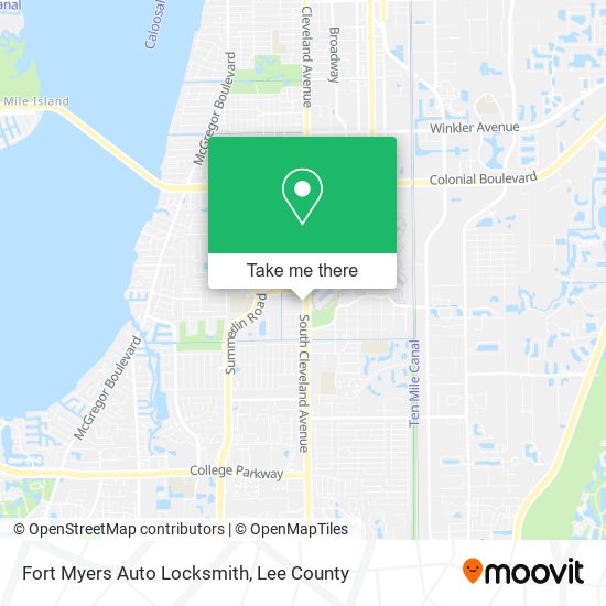 Fort Myers Auto Locksmith map