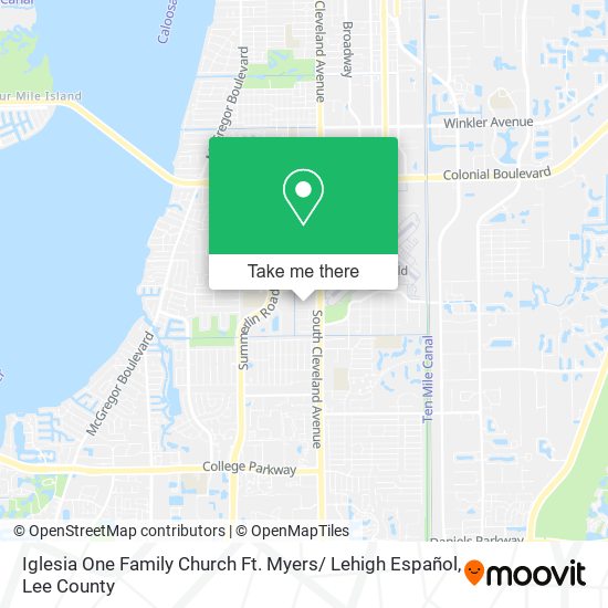 Iglesia One Family Church Ft. Myers/ Lehigh Español map