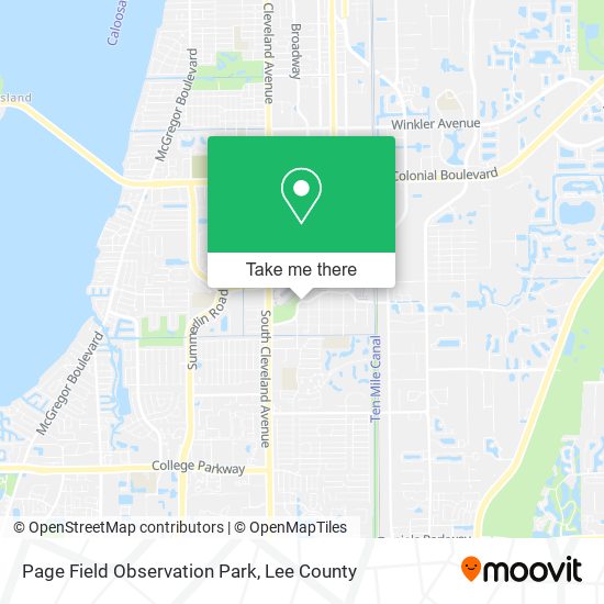 Page Field Observation Park map