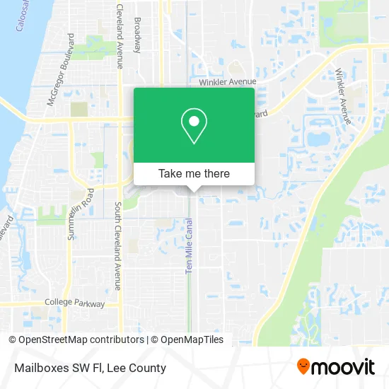 Mailboxes SW Fl map