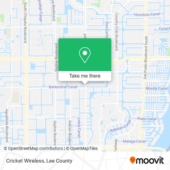 Mapa de Cricket Wireless