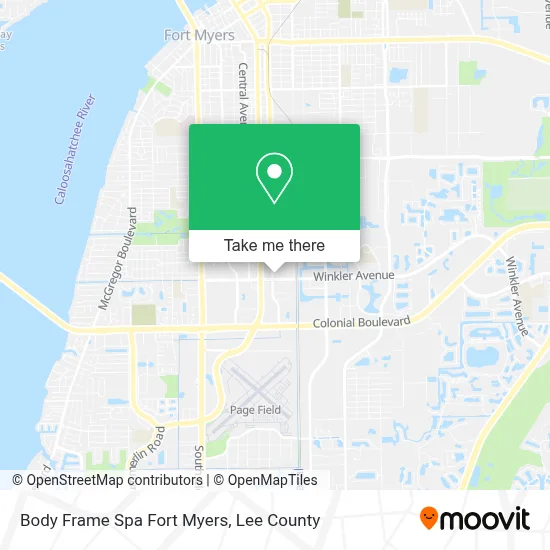 Body Frame Spa Fort Myers map