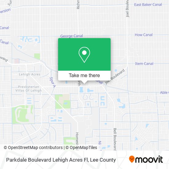 Parkdale Boulevard Lehigh Acres Fl map