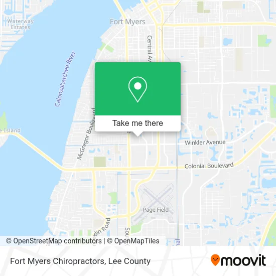 Fort Myers Chiropractors map