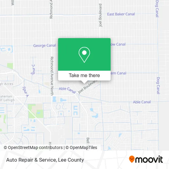 Auto Repair & Service map