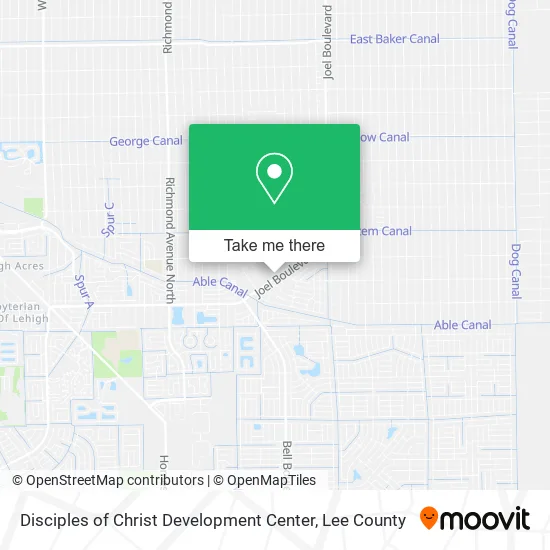 Disciples of Christ Development Center map