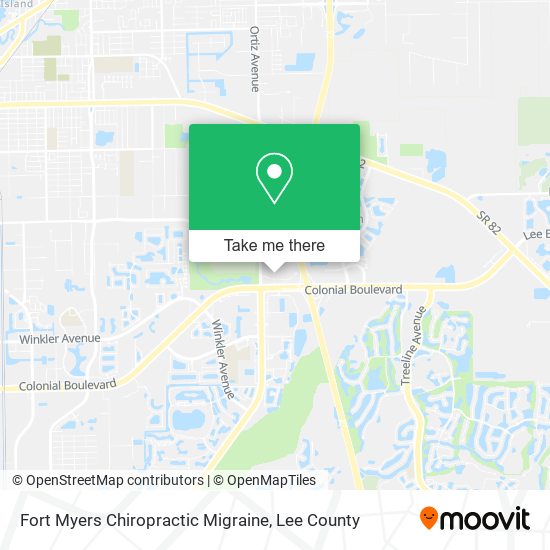 Fort Myers Chiropractic Migraine map