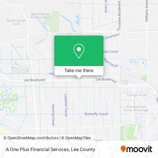 A One Plus Financial Services map