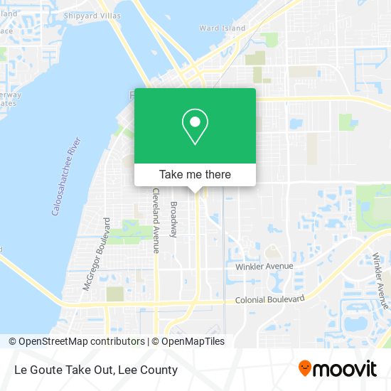 Le Goute Take Out map