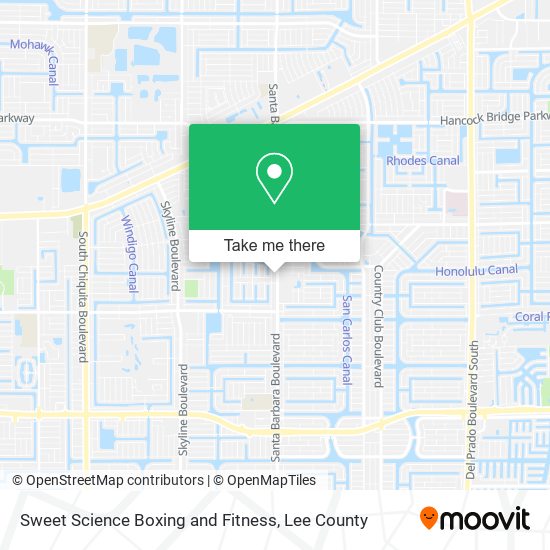 Mapa de Sweet Science Boxing and Fitness