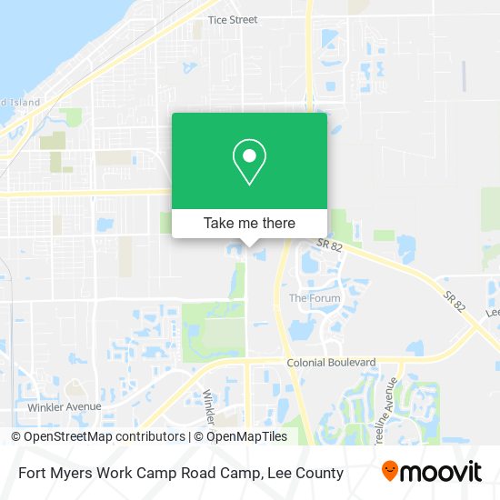 Fort Myers Work Camp Road Camp map