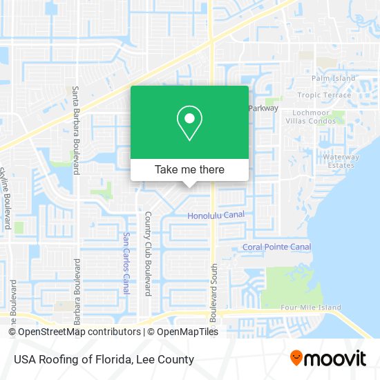 Mapa de USA Roofing of Florida