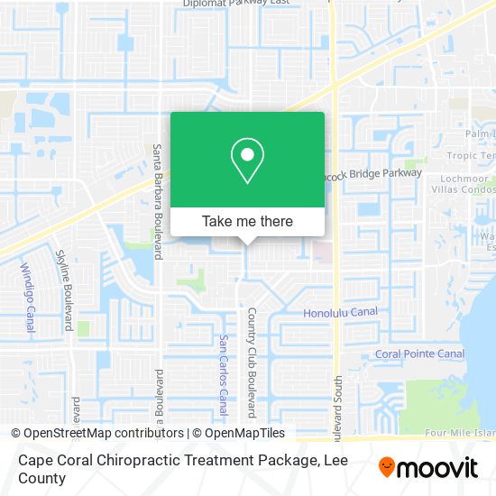 Cape Coral Chiropractic Treatment Package map