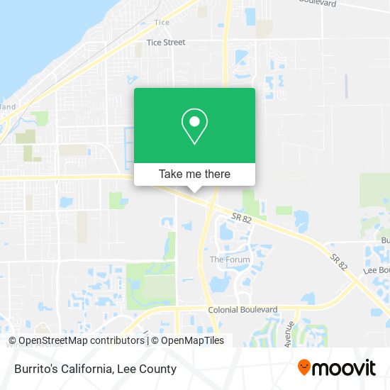 Burrito's California map