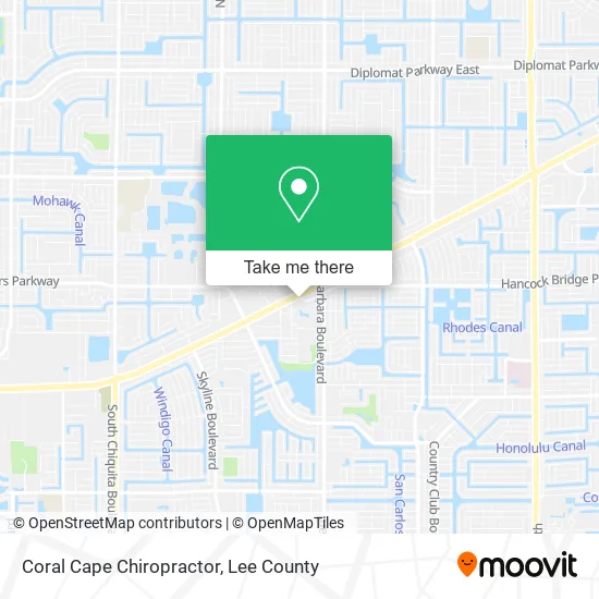Coral Cape Chiropractor map