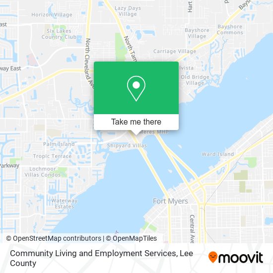 Community Living and Employment Services map