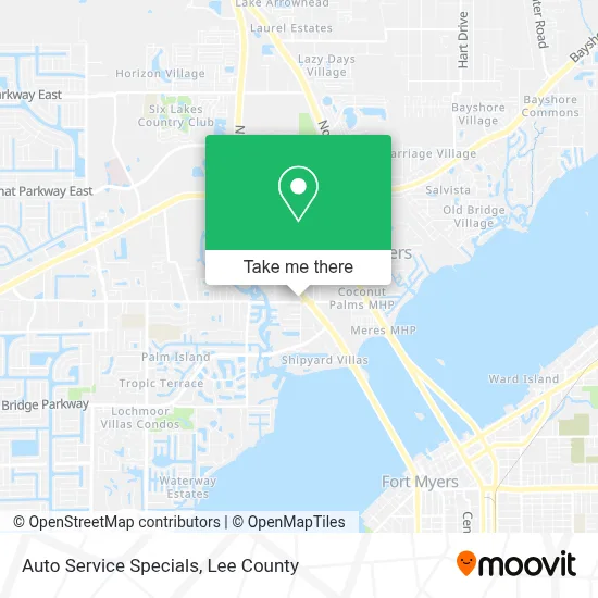Auto Service Specials map