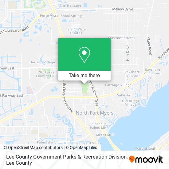 Mapa de Lee County Government Parks & Recreation Division