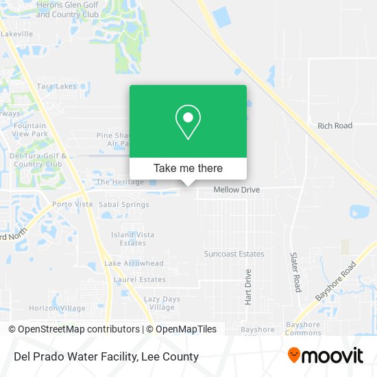 Del Prado Water Facility map