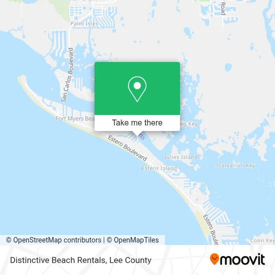 Distinctive Beach Rentals map