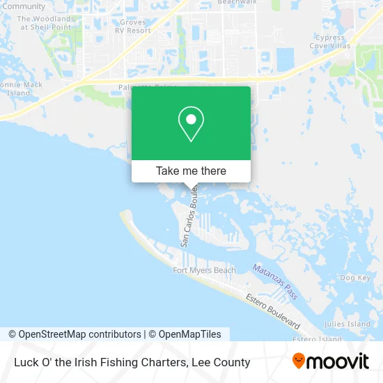Luck O' the Irish Fishing Charters map