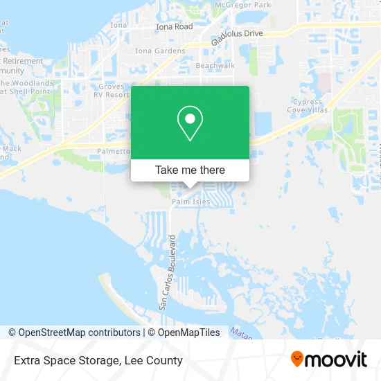 Extra Space Storage map