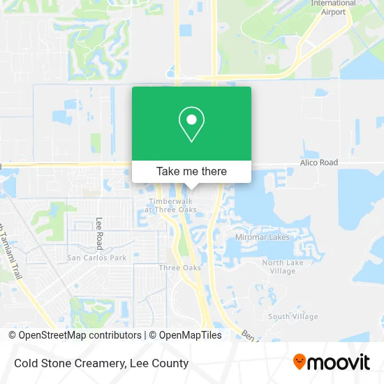 COLD STONE CREAMERY map