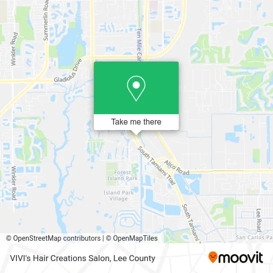 Mapa de VIVI's Hair Creations Salon