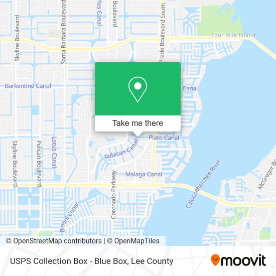 USPS Collection Box - Blue Box map