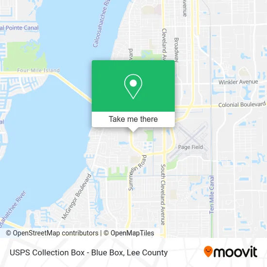 USPS Collection Box - Blue Box map