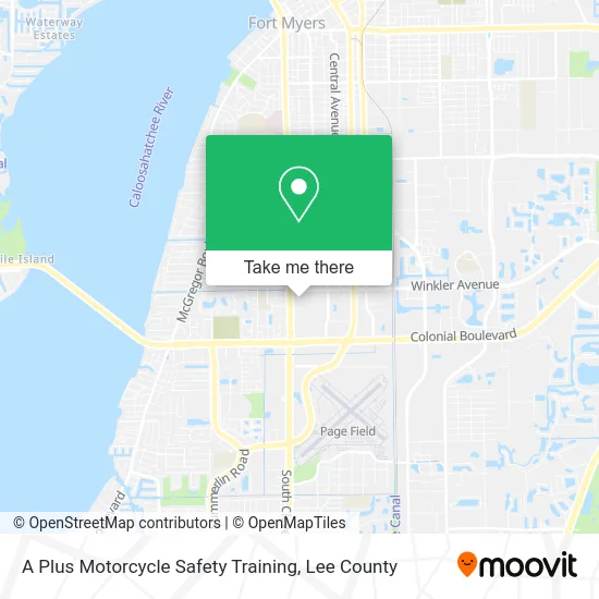 A Plus Motorcycle Safety Training map