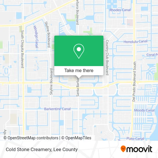 COLD STONE CREAMERY map