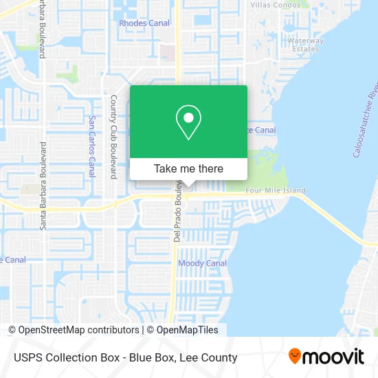 USPS Collection Box - Blue Box map