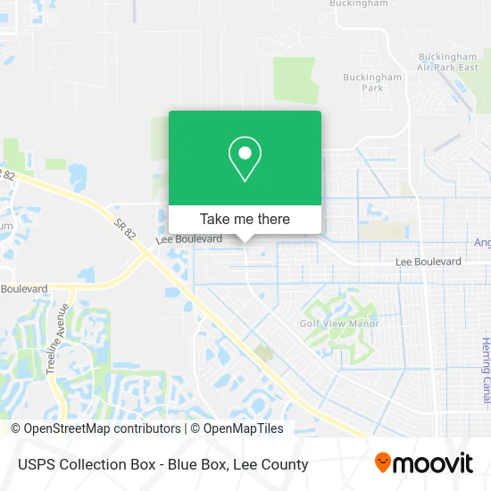 USPS Collection Box - Blue Box map