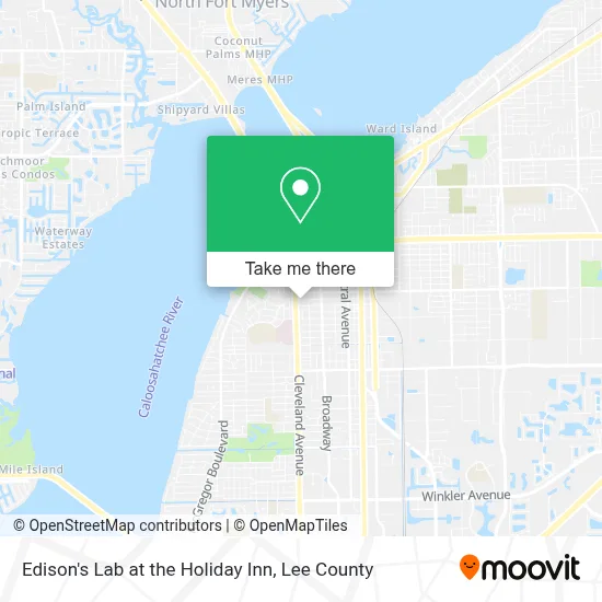 Edison's Lab at the Holiday Inn map