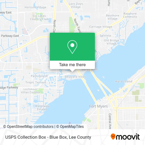 USPS Collection Box - Blue Box map
