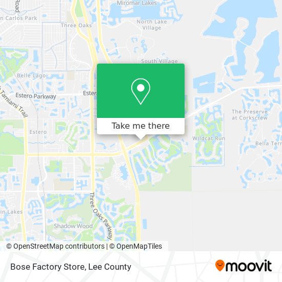 Bose Factory Store map