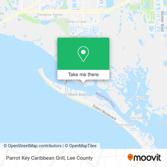 Parrot Key Caribbean Grill map