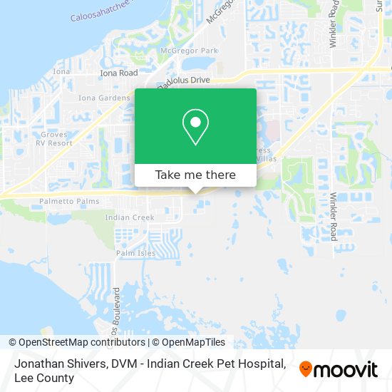 Jonathan Shivers, DVM - Indian Creek Pet Hospital map