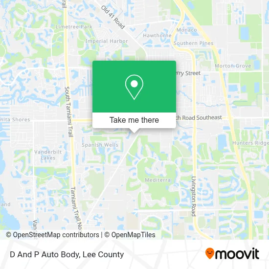 D And P Auto Body map