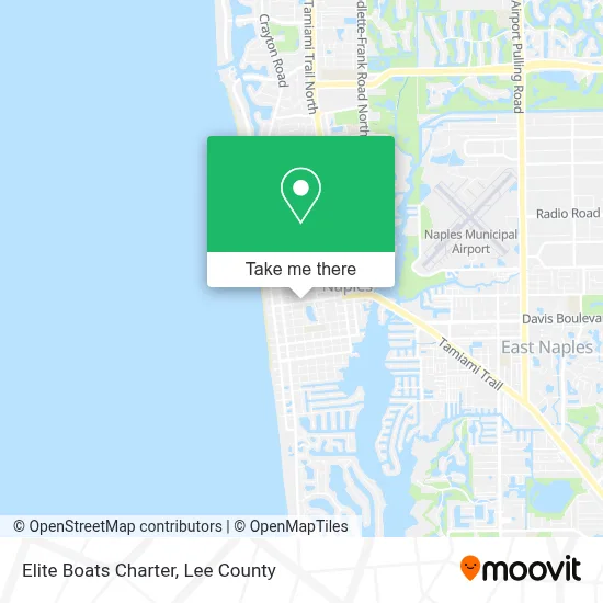 Elite Boats Charter map
