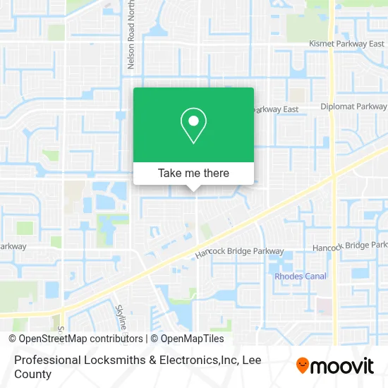 Professional Locksmiths & Electronics,Inc map