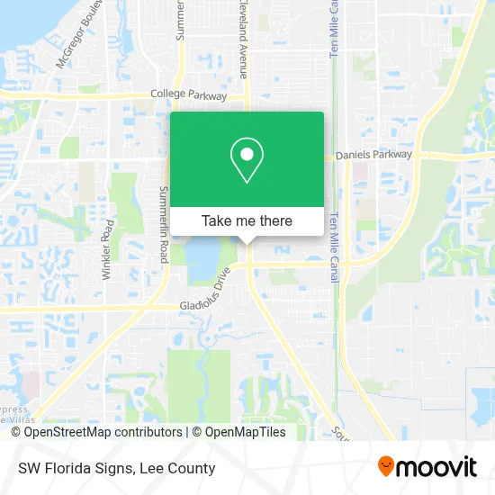 SW Florida Signs map
