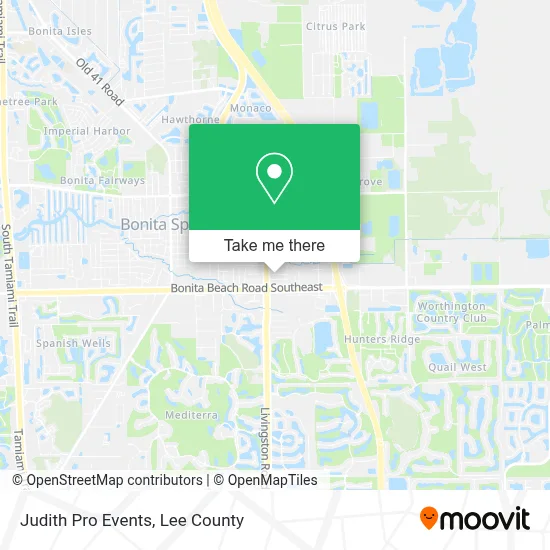 Judith Pro Events map