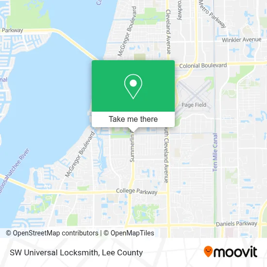 SW Universal Locksmith map