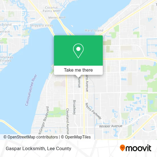 Gaspar Locksmith map