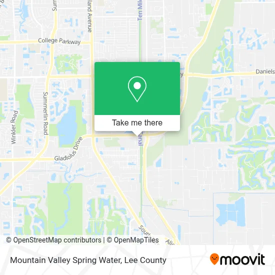 Mountain Valley Spring Water map