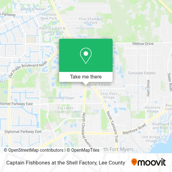 Captain Fishbones at the Shell Factory map