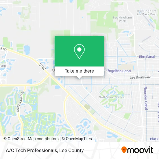 A/C Tech Professionals map