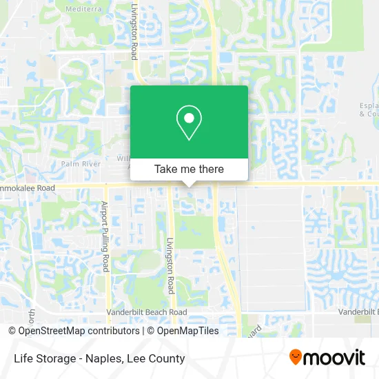 Life Storage - Naples map